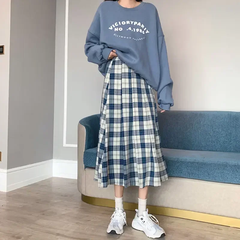 Women Long Skirt A-line Korean Style Casual Plaid Loose All-match Student Fashion Female Skirts 2025 Spring Summer
Women Long Skirt A-line Korean Style Casual Plaid Loose All-match Student Fashion Female Skirts 2025 Spring Summer