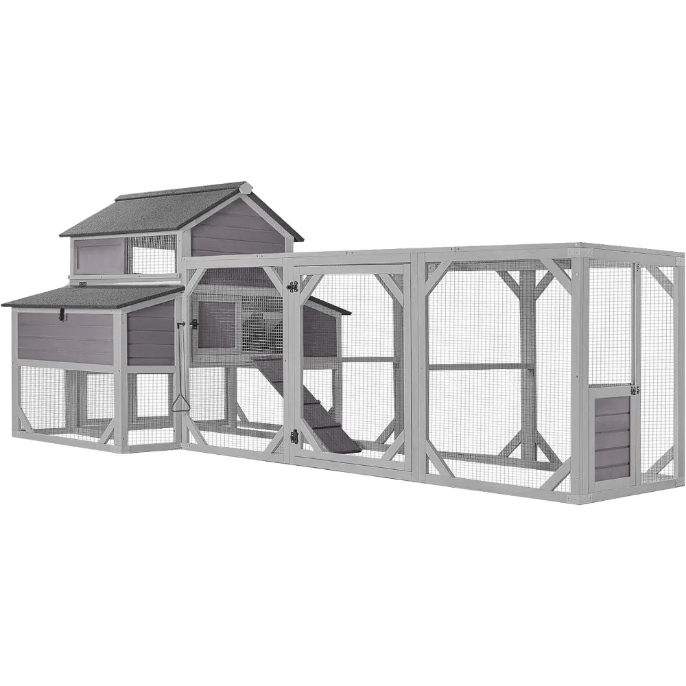 Chicken Coop Extra Large Chicken House 41.3ft² for 8-10 Chickens Outdoor Wooden Hen House Poultry Cage with 6 Nesting Boxes, 6
Chicken Coop Extra Large Chicken House 41.3ft² for 8-10 Chickens Outdoor Wooden Hen House Poultry Cage with 6 Nesting Boxes, 6