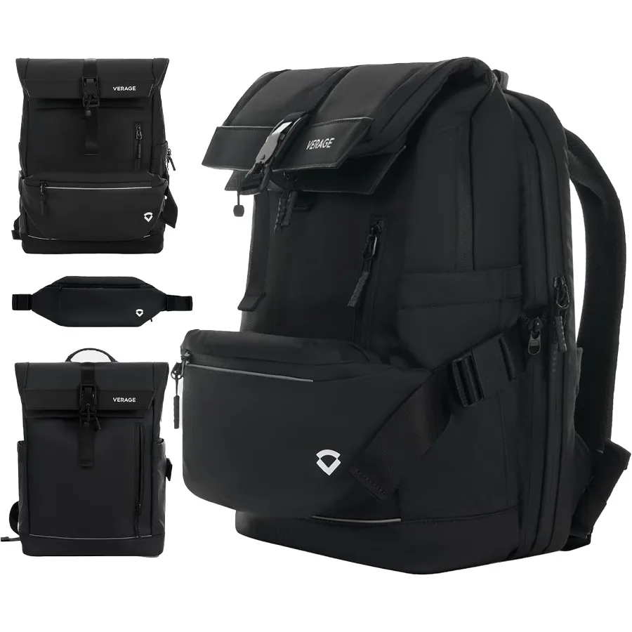 Verage Pulse 2-in-1 Roll Top Laptop Backpack 16″ with Detachable Everyday Sling Bag Personal Item Size Expandable Water-Resista
Verage Pulse 2-in-1 Roll Top Laptop Backpack 16″ with Detachable Everyday Sling Bag Personal Item Size Expandable Water-Resista