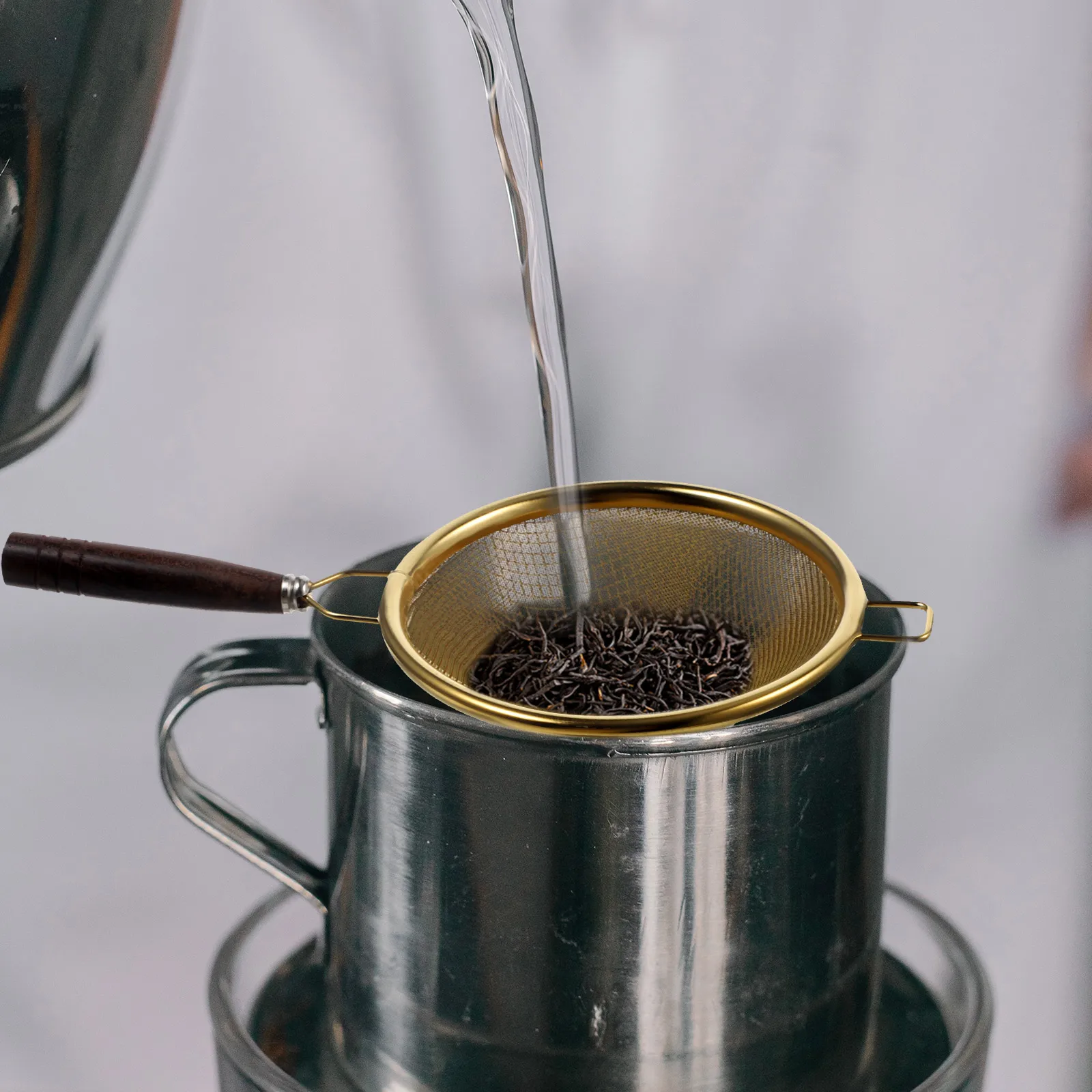1pc Tea Golden Small Fine Mesh Handle Metal Strainer Fine Mesh Cocktail Strainer Kung Fu Tea Accessories
1pc Tea Golden Small Fine Mesh Handle Metal Strainer Fine Mesh Cocktail Strainer Kung Fu Tea Accessories