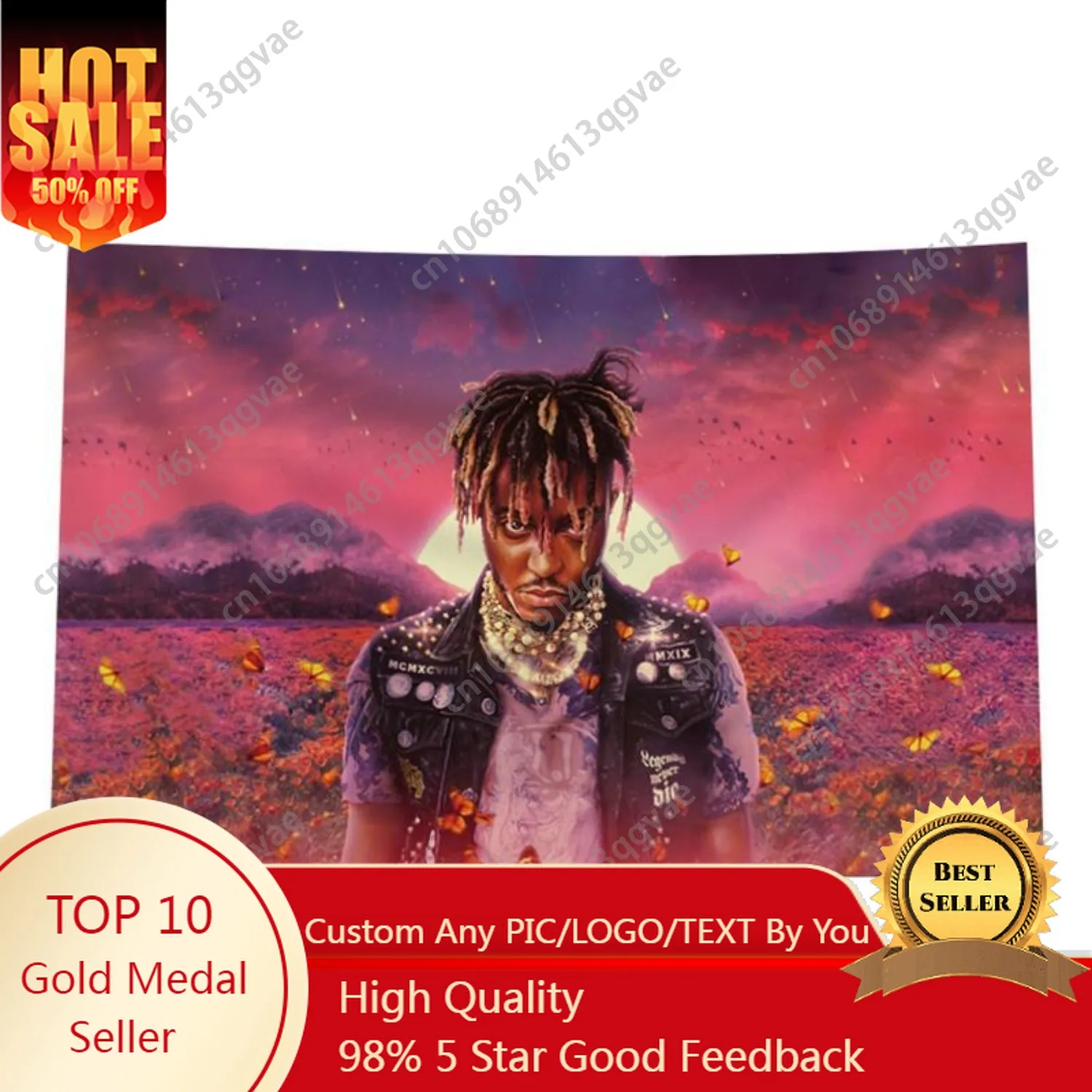 Juice 999 Hip Hop Flag Legends Never Die Hip Hop Rapper Tapestry for Bedroom Living Room Dorm Wall Decor Custom Decoration
Juice 999 Hip Hop Flag Legends Never Die Hip Hop Rapper Tapestry for Bedroom Living Room Dorm Wall Decor Custom Decoration