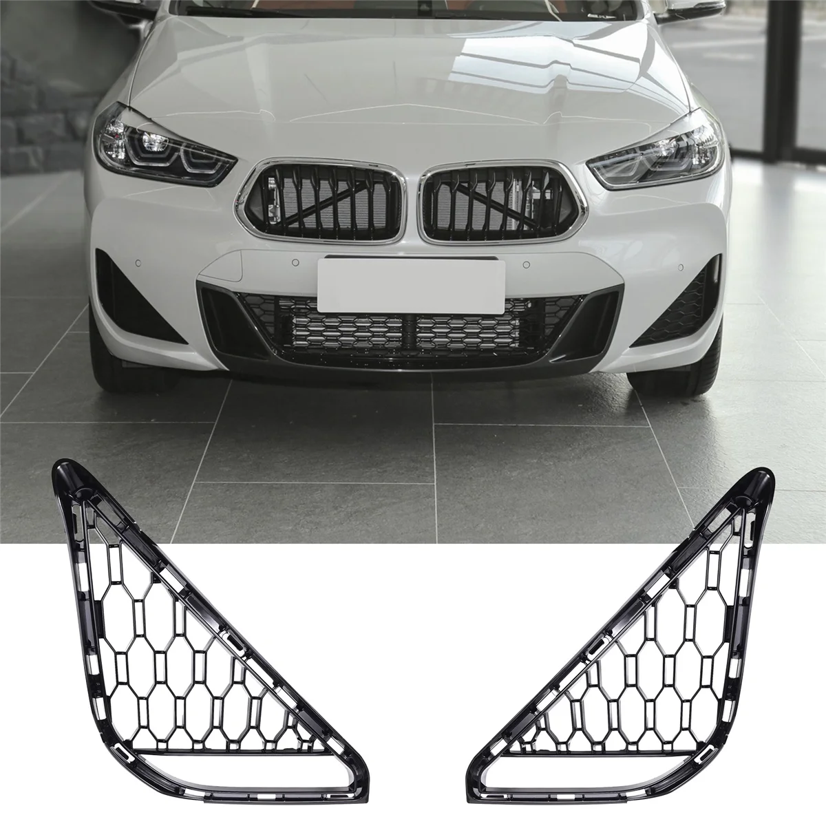 Car Front Bumper Grille Cover for BMW X2 F39
Car Front Bumper Grille Cover for BMW X2 F39