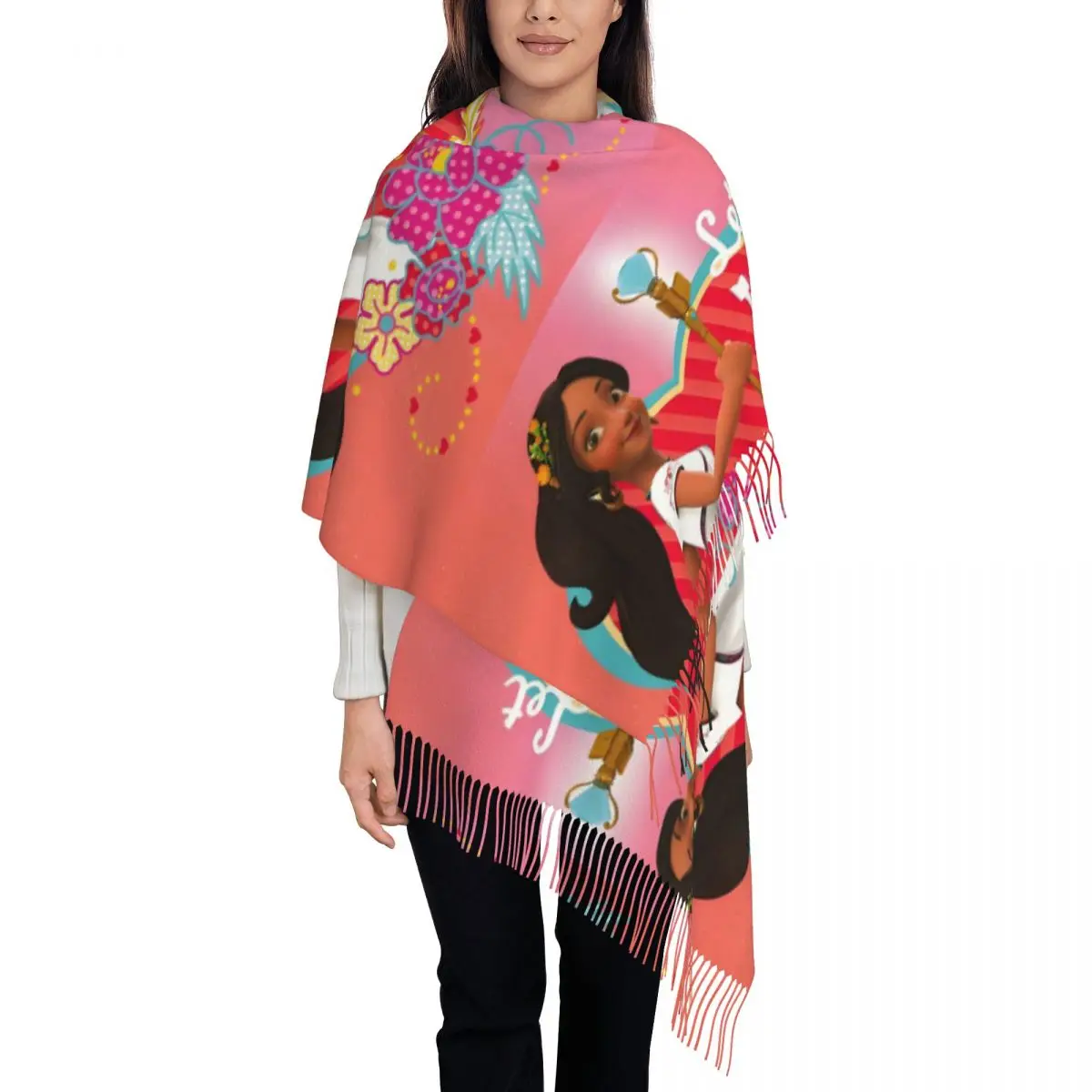 Женский шарф с кисточками на заказ, мягкая шаль в стиле аниме Kawaii, женские зимние шарфы 
Женский шарф с кисточками на заказ, мягкая шаль в стиле аниме Kawaii, женские зимние шарфы