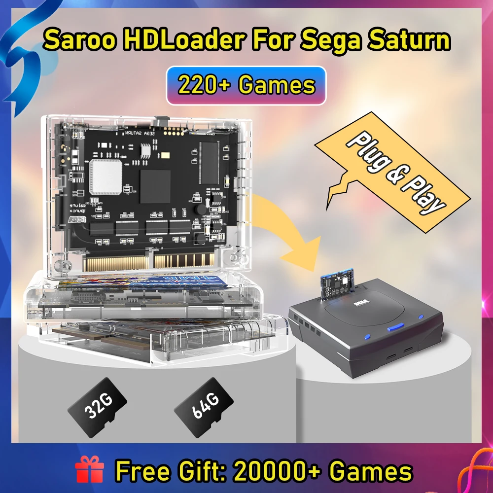 Latest Firmware Saroo HDLoader for Sega Saturn Game Console with 220+ Select Games support SD/TF Card Plug&Play Brand New Chips
Latest Firmware Saroo HDLoader for Sega Saturn Game Console with 220+ Select Games support SD/TF Card Plug&Play Brand New Chips