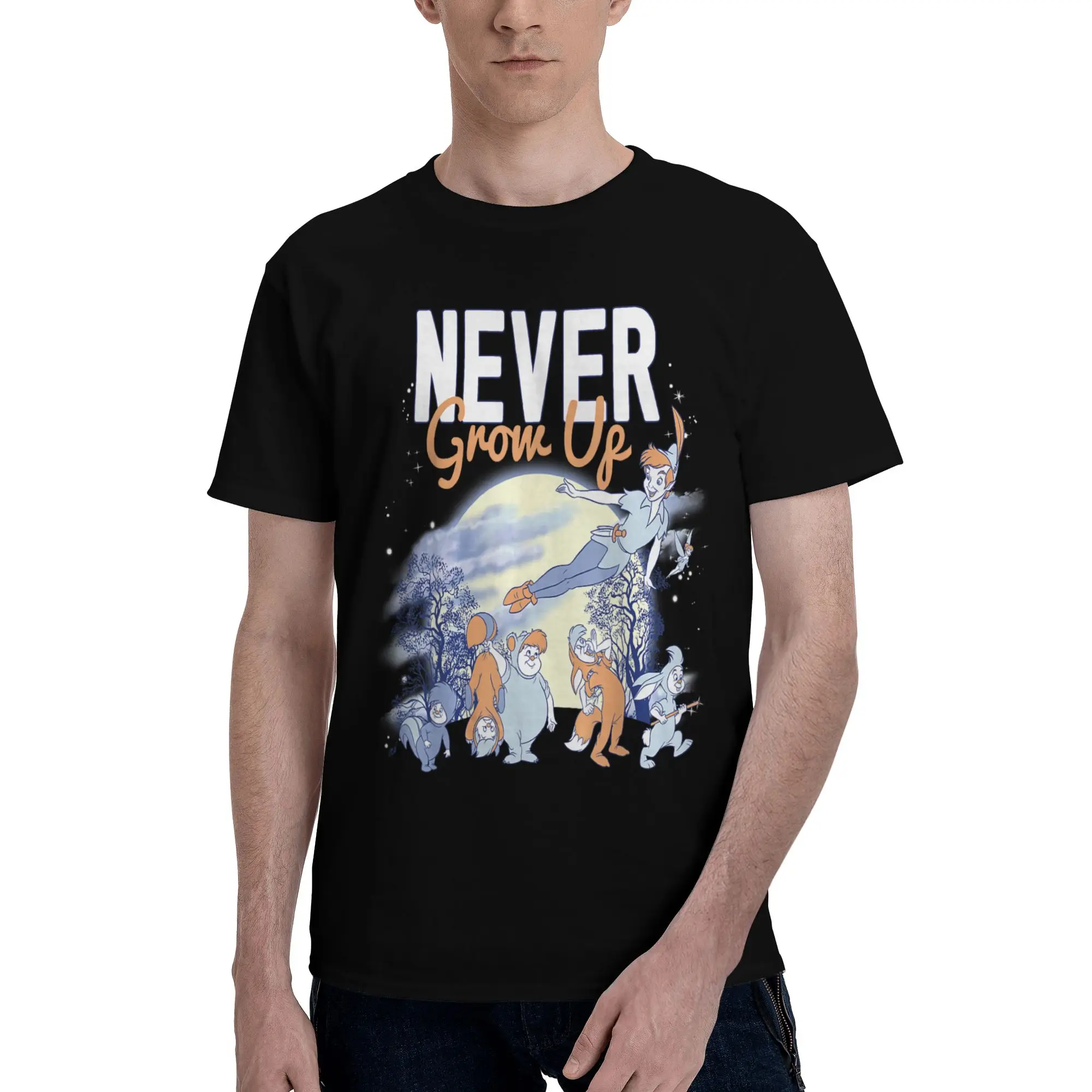 Футболка с коротким рукавом из чистого хлопка с юмористическим принтом Disney Peter Pan Lost Boys Never Grow Up Nigh Men Humor Tees fugees
Футболка с коротким рукавом из чистого хлопка с юмористическим принтом Disney Peter Pan Lost Boys Never Grow Up Nigh Men Humor Tees fugees