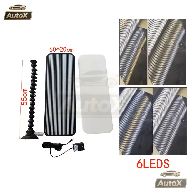 Auto X PDR Car Dent Repair Tool Suction Cup Bracket 6 LED Stripe Light Dent Dit Detection Leveling Light
Auto X PDR Car Dent Repair Tool Suction Cup Bracket 6 LED Stripe Light Dent Dit Detection Leveling Light