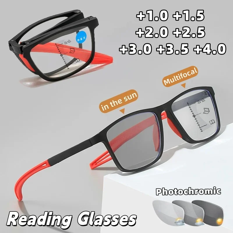 Portable Foldable Progressive Multifocal Photochromic Presbyopia Glasses High Definition Anti-Blue Light Reading Eyewear
Portable Foldable Progressive Multifocal Photochromic Presbyopia Glasses High Definition Anti-Blue Light Reading Eyewear