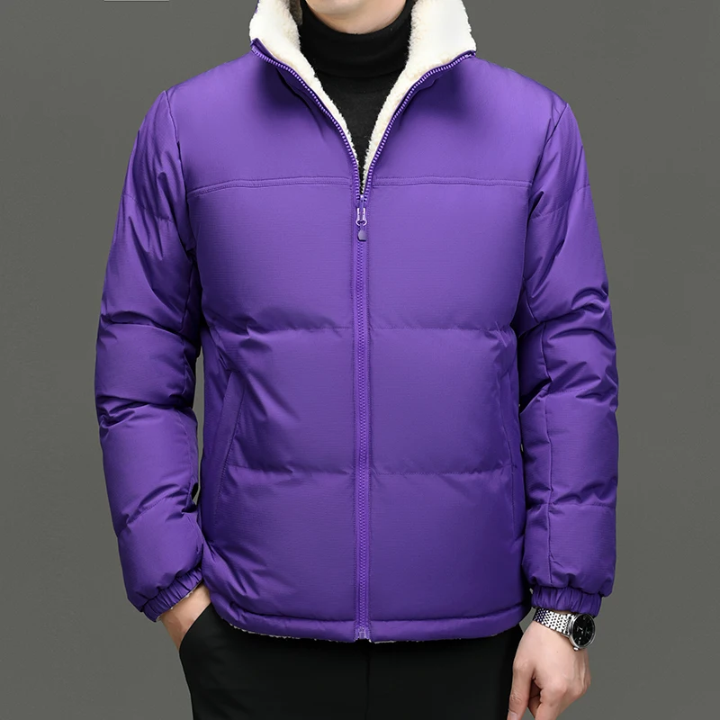 Korean Style Lamb Wool Parkas Men's Double-sided Warm Jacket New Windproof Cold Proof Cotton Jacket Men's Winter Thick Jacket 
Korean Style Lamb Wool Parkas Men's Double-sided Warm Jacket New Windproof Cold Proof Cotton Jacket Men's Winter Thick Jacket