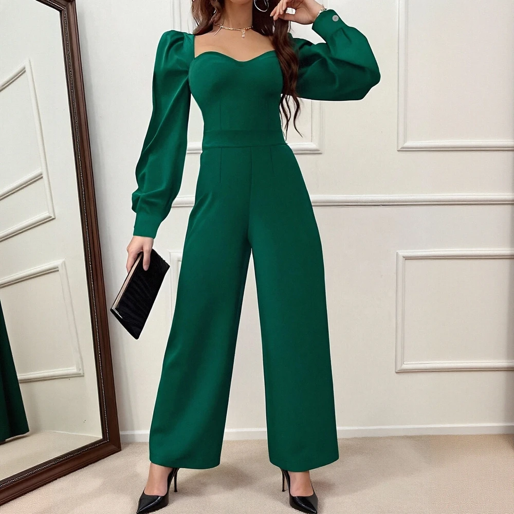 Женские осенние комбинезоны, модный однотонный повседневный комбинезон с длинным рукавом и вырезом в форме сердца, полная длина, широкие брюки для
Женские осенние комбинезоны, модный однотонный повседневный комбинезон с длинным рукавом и вырезом в форме сердца, полная длина, широкие брюки для
