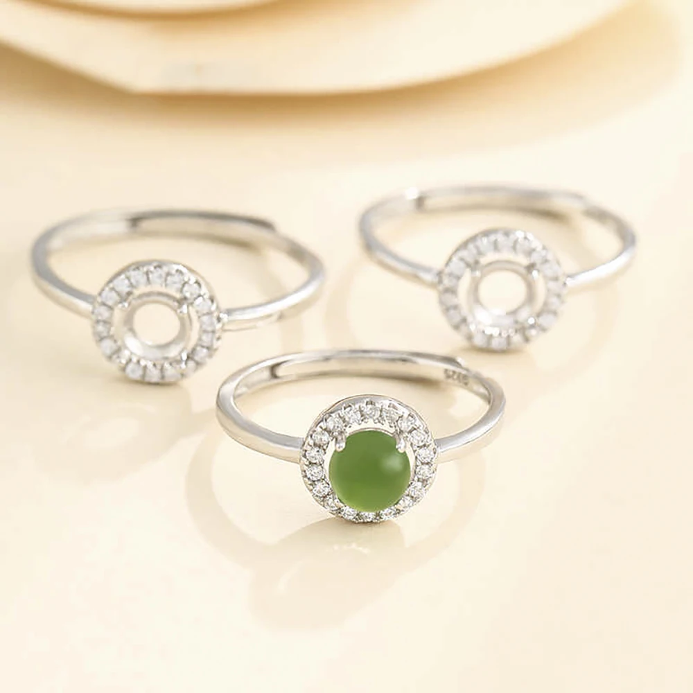 2Pcs Round Semi Mount Ring for 6mm Gemstone Base Brass CZ Adjustable 4 Prong Ring Blank Settings for DIY Women Jewelry Making
2Pcs Round Semi Mount Ring for 6mm Gemstone Base Brass CZ Adjustable 4 Prong Ring Blank Settings for DIY Women Jewelry Making