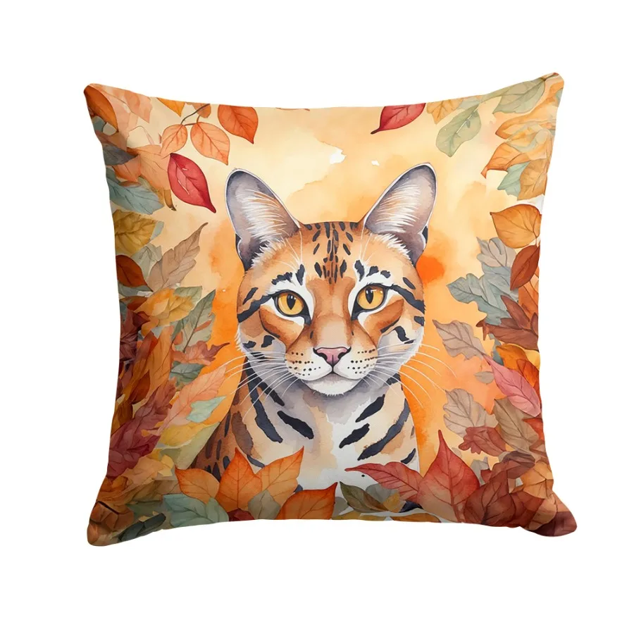 Safari Cat in Fall Leaves Throw Pillow Machine Washable Indoor Outdoor Decorative Pillow for Couch Bed or Patio 14Hx14W
Safari Cat in Fall Leaves Throw Pillow Machine Washable Indoor Outdoor Decorative Pillow for Couch Bed or Patio 14Hx14W