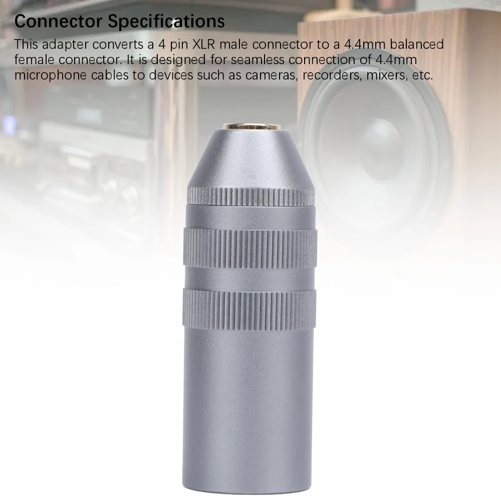 Professional Portable XLR to 4.4mm Adapter Plug and Play 4Pin XLR Male to 4.4mm Balanced Female Adapter Audio Adapter Amplifiers
Professional Portable XLR to 4.4mm Adapter Plug and Play 4Pin XLR Male to 4.4mm Balanced Female Adapter Audio Adapter Amplifiers