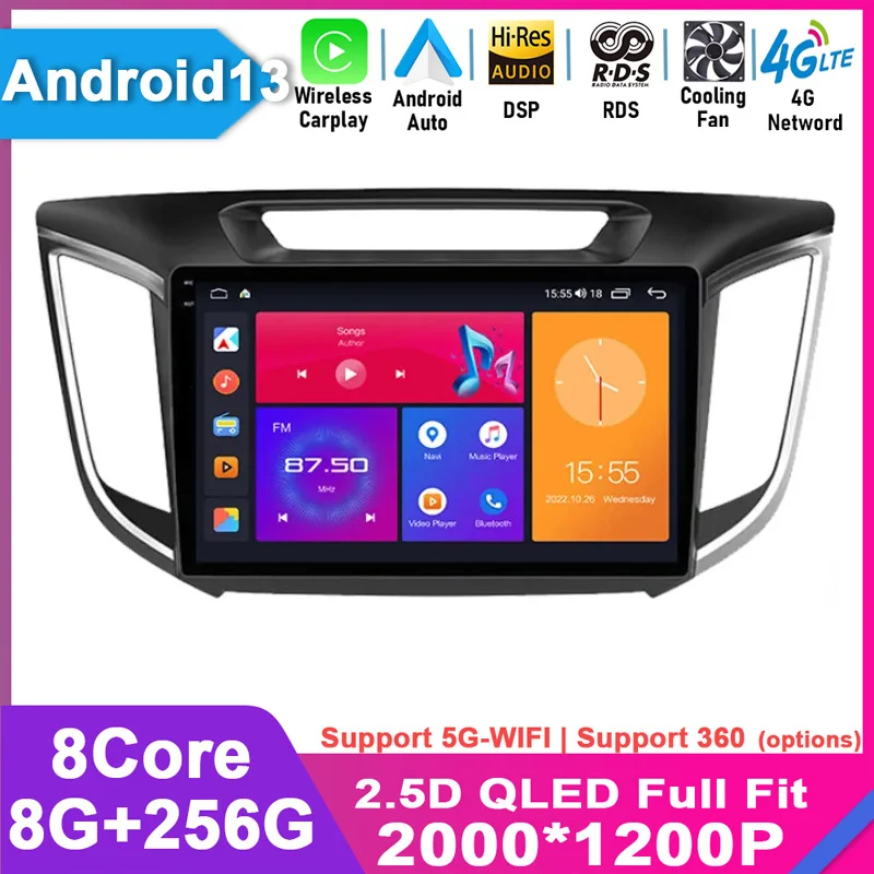 Android 13 Car Radio For Hyundai Creta IX25 2015 2016 2017 2018 2019 Multimedia Video Player Navigation GPS 2din Head Unit DVD
Android 13 Car Radio For Hyundai Creta IX25 2015 2016 2017 2018 2019 Multimedia Video Player Navigation GPS 2din Head Unit DVD