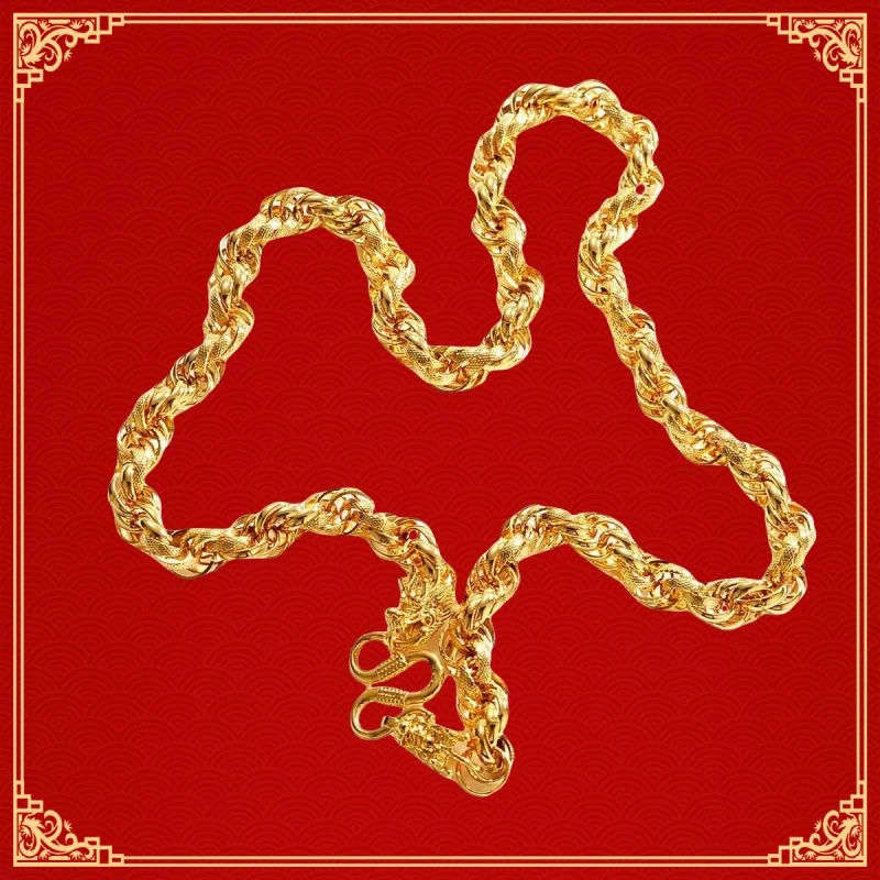 Gift Premium 9999 Gold Necklace 24K Real Gold Chinese Faucet Necklace for Men's Fashion and Atmospheric Collarbone Chain
Gift Premium 9999 Gold Necklace 24K Real Gold Chinese Faucet Necklace for Men's Fashion and Atmospheric Collarbone Chain