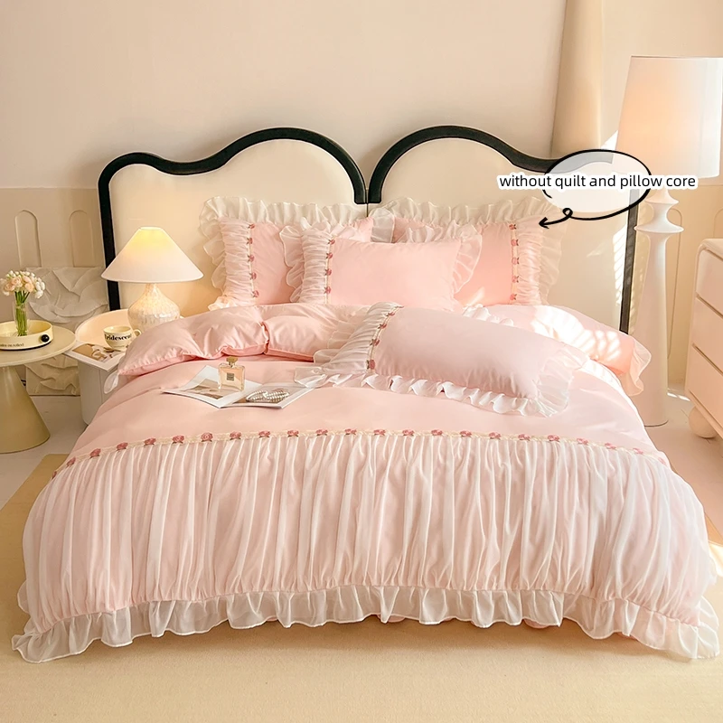 3 Pieces Korean-style Bedding Set King Size duvet cover pillow Shams for All Seasons bedroom decoration
3 Pieces Korean-style Bedding Set King Size duvet cover pillow Shams for All Seasons bedroom decoration