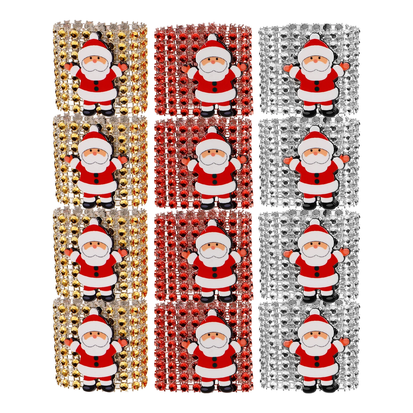12 Pcs Rings Santa Serviette Buckle Holders Napkin Holders Decorative Tableware Christmas Napkin Rings Dining Accessories
12 Pcs Rings Santa Serviette Buckle Holders Napkin Holders Decorative Tableware Christmas Napkin Rings Dining Accessories