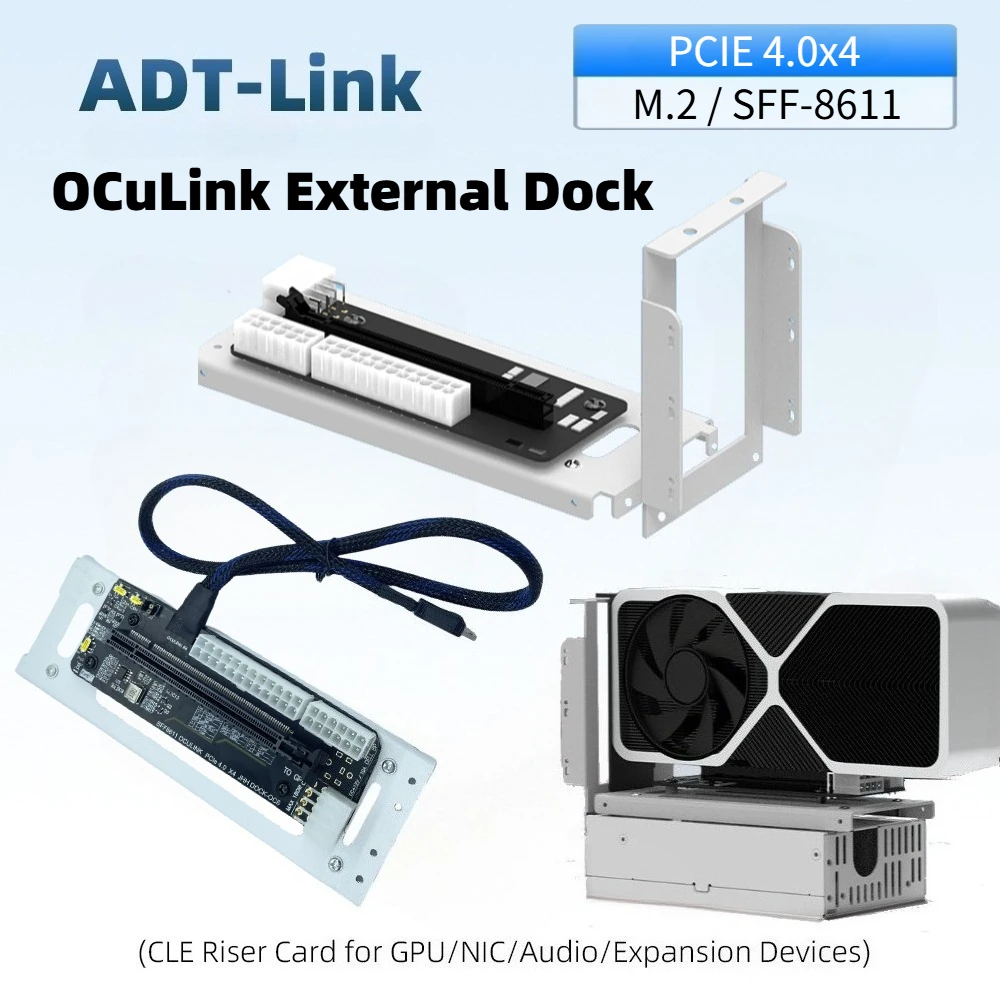 PCIE 4.0 x4 to OCuLink SFF-8611 M.2 External Graphic Dock M.2 Oculink External Interface eGPU Adapter for GDP Handheld Mini HOST
PCIE 4.0 x4 to OCuLink SFF-8611 M.2 External Graphic Dock M.2 Oculink External Interface eGPU Adapter for GDP Handheld Mini HOST
