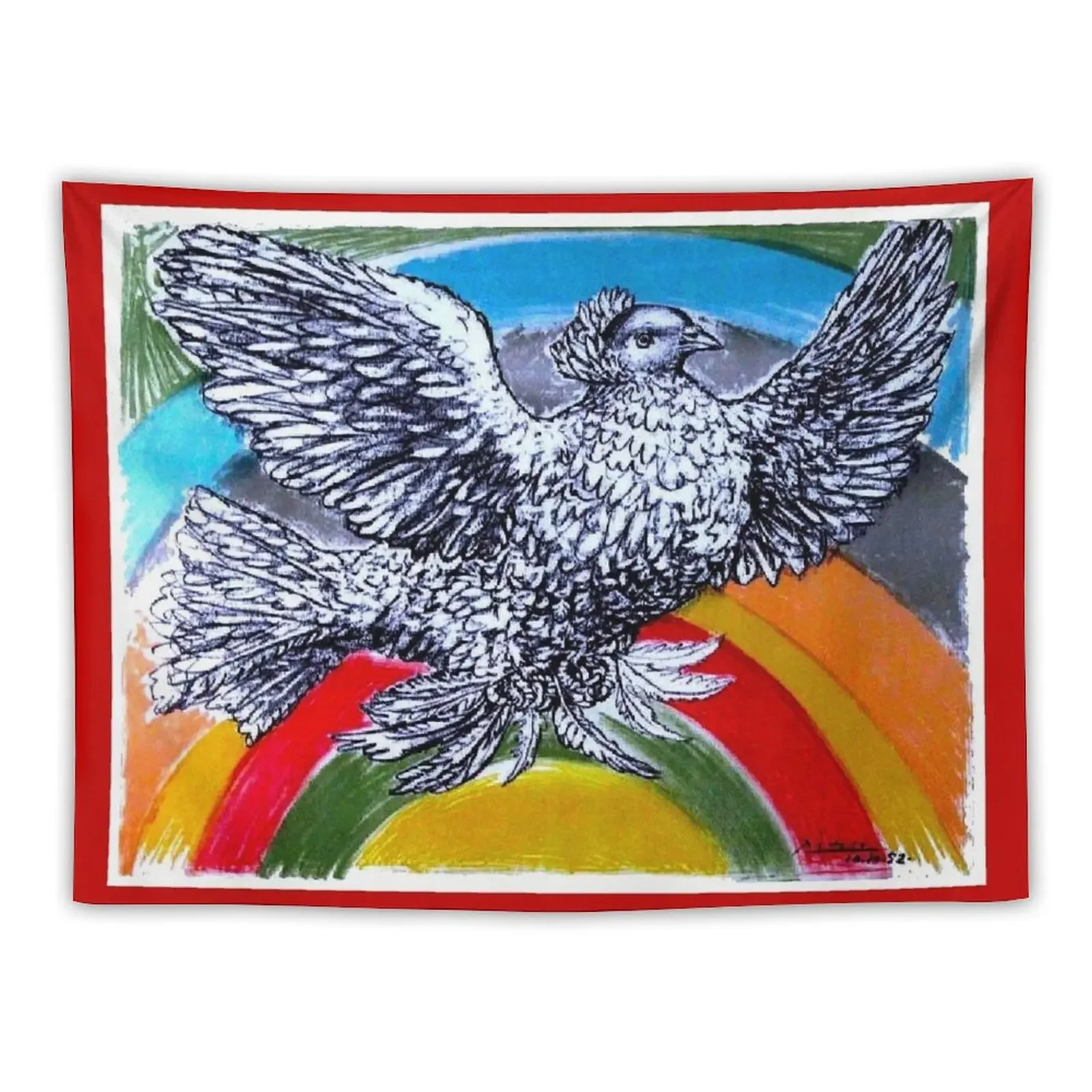 DOVE of PEACE : Vintage 1952 Rainbow Painting Print Tapestry Decoration For Bedroom Wall Hangings Decoration Tapestry
DOVE of PEACE : Vintage 1952 Rainbow Painting Print Tapestry Decoration For Bedroom Wall Hangings Decoration Tapestry