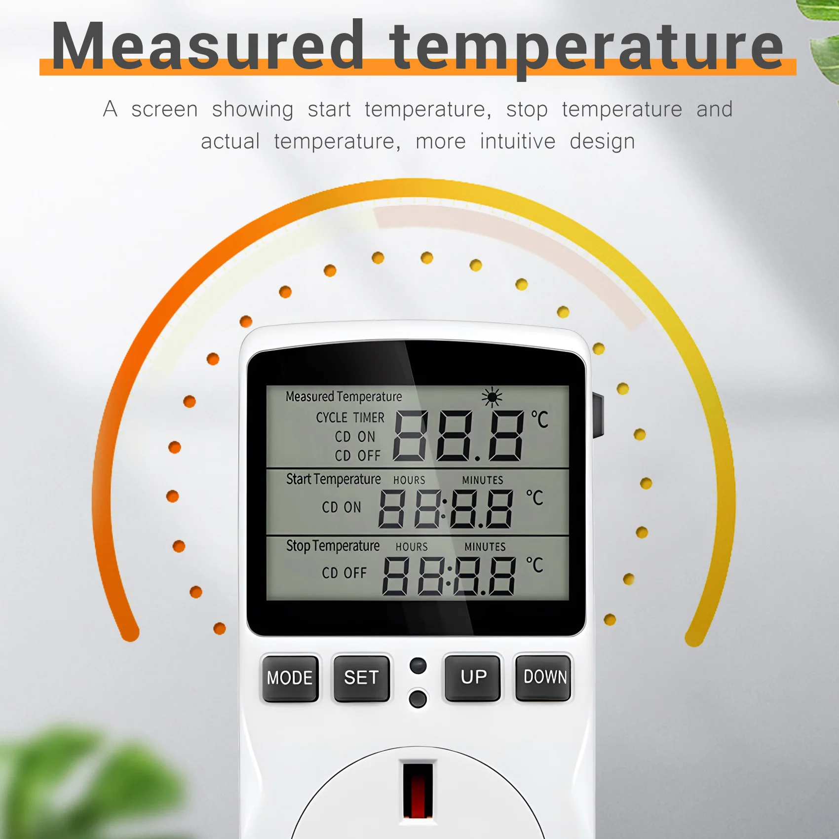 [NEW!ABAG】 Digital Temperature Controller Thermostat Outlet Socket Plug Heating Cooling Timer For Homebrew Greenhouse
[NEW!ABAG】 Digital Temperature Controller Thermostat Outlet Socket Plug Heating Cooling Timer For Homebrew Greenhouse