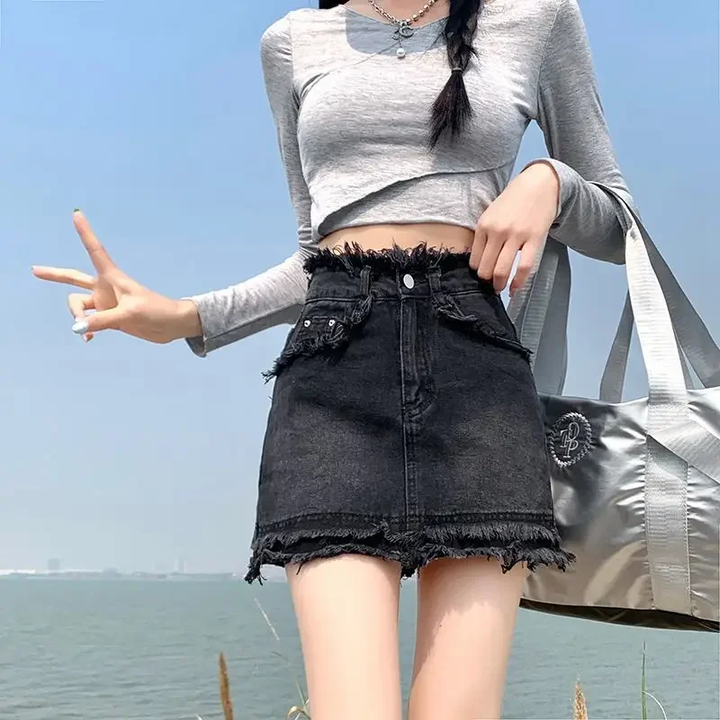High Waist Black Female Jeans Skirts Wrap Tight Blue Clothing Sales Korean Fashion Modest 2025 Trend Stylish Women's Denim Skirt
High Waist Black Female Jeans Skirts Wrap Tight Blue Clothing Sales Korean Fashion Modest 2025 Trend Stylish Women's Denim Skirt
