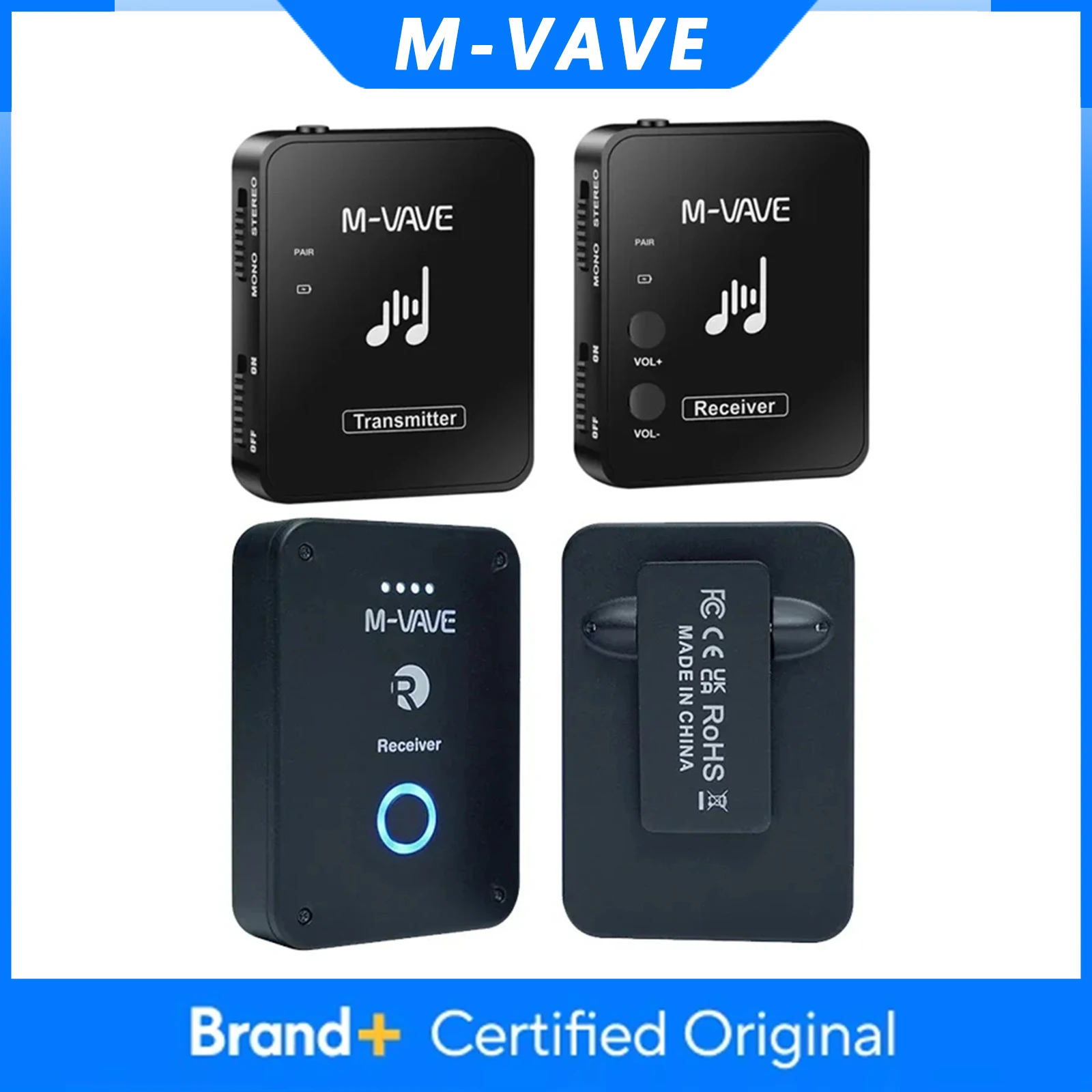 M-VAVE WP-9 WP-10 2.4G Wireless Earphone Monitor Rechargeable Transmitter Receiver with Volume Support Stereo Mono Mute Tools
M-VAVE WP-9 WP-10 2.4G Wireless Earphone Monitor Rechargeable Transmitter Receiver with Volume Support Stereo Mono Mute Tools