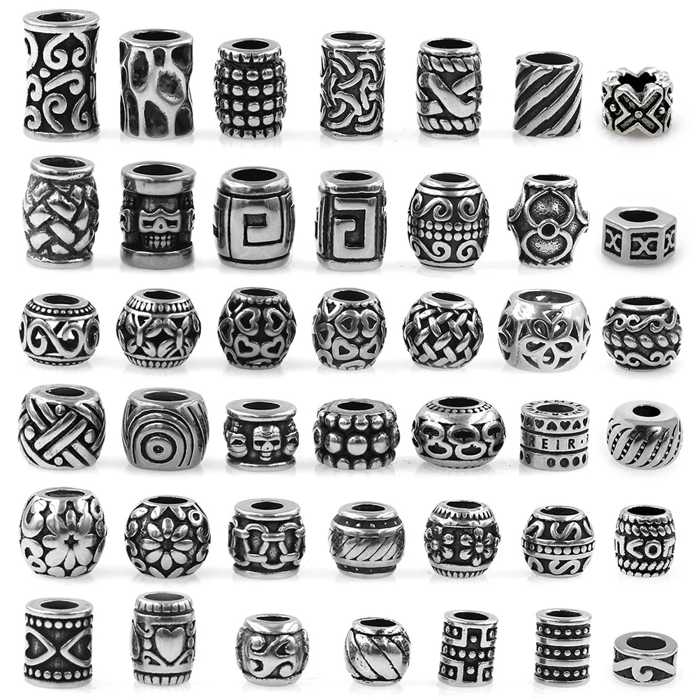 Never Fade 4-7mm Big Hole Stainless Steel Retro European Bead Charm Original Sliders Charm Bracelet Necklace DIY Jewelry Making
Never Fade 4-7mm Big Hole Stainless Steel Retro European Bead Charm Original Sliders Charm Bracelet Necklace DIY Jewelry Making