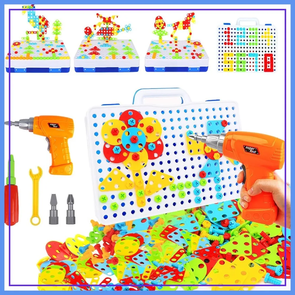 193 Pcs Electric Drill Toy Set STEM Building Blocks for Kids Ages 3-8 Educational Learning Construction Toolbox
193 Pcs Electric Drill Toy Set STEM Building Blocks for Kids Ages 3-8 Educational Learning Construction Toolbox