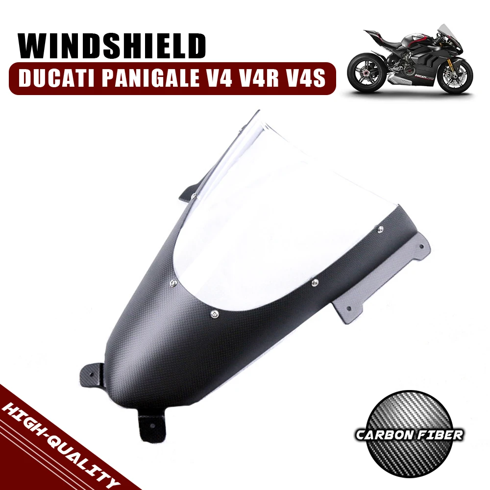 For Ducati Panigale V4/ V4S/ V4R 2018-2022 2021 100% Carbon Fiber Windshield Modified Spare Parts Motorcycle Accessories
For Ducati Panigale V4/ V4S/ V4R 2018-2022 2021 100% Carbon Fiber Windshield Modified Spare Parts Motorcycle Accessories