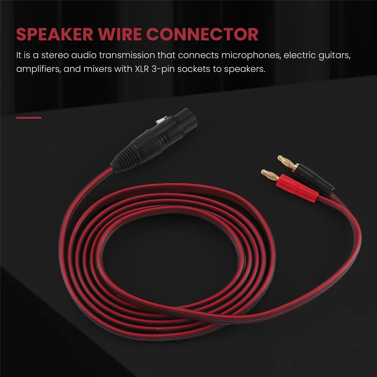 XLR to Banana Speaker Cable,XLR 3 Pin Female to Dual Banana Plugs Audio Cable, Gold-Plated 4mm Plug to XLR3 Pro HiFiJAS
XLR to Banana Speaker Cable,XLR 3 Pin Female to Dual Banana Plugs Audio Cable, Gold-Plated 4mm Plug to XLR3 Pro HiFiJAS