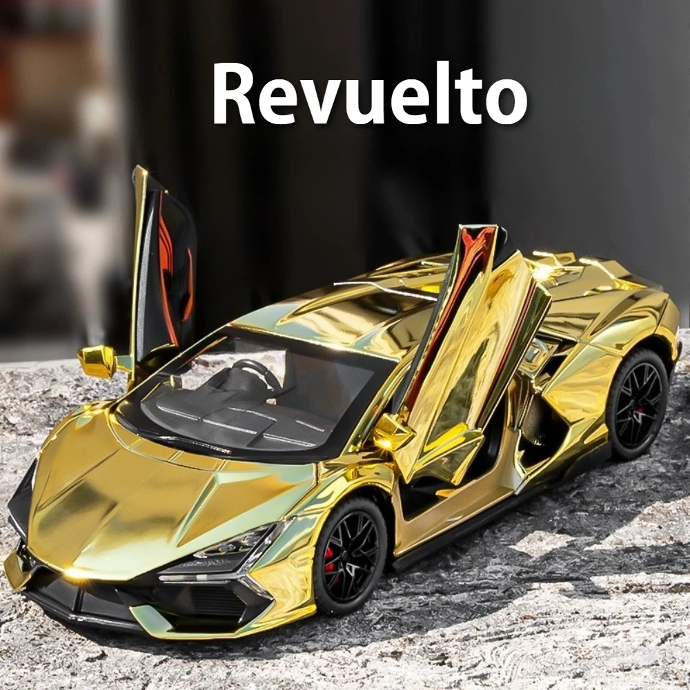 1:24 Lambor Revuelto SVJ63 Alloy Sports Car Toys Diecast Model Sound Light Pull Back Shock Absorption Miniature Vehice Boy Gifts
1:24 Lambor Revuelto SVJ63 Alloy Sports Car Toys Diecast Model Sound Light Pull Back Shock Absorption Miniature Vehice Boy Gifts