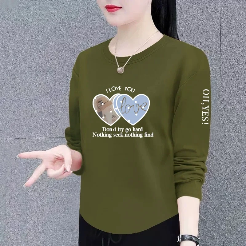 Long Sleeve T-Shirt Women's Base Shirt Inner Wear Top for Middle-Aged And Elderly Daily Casual Comfortable Loose Fit round Neck
Long Sleeve T-Shirt Women's Base Shirt Inner Wear Top for Middle-Aged And Elderly Daily Casual Comfortable Loose Fit round Neck