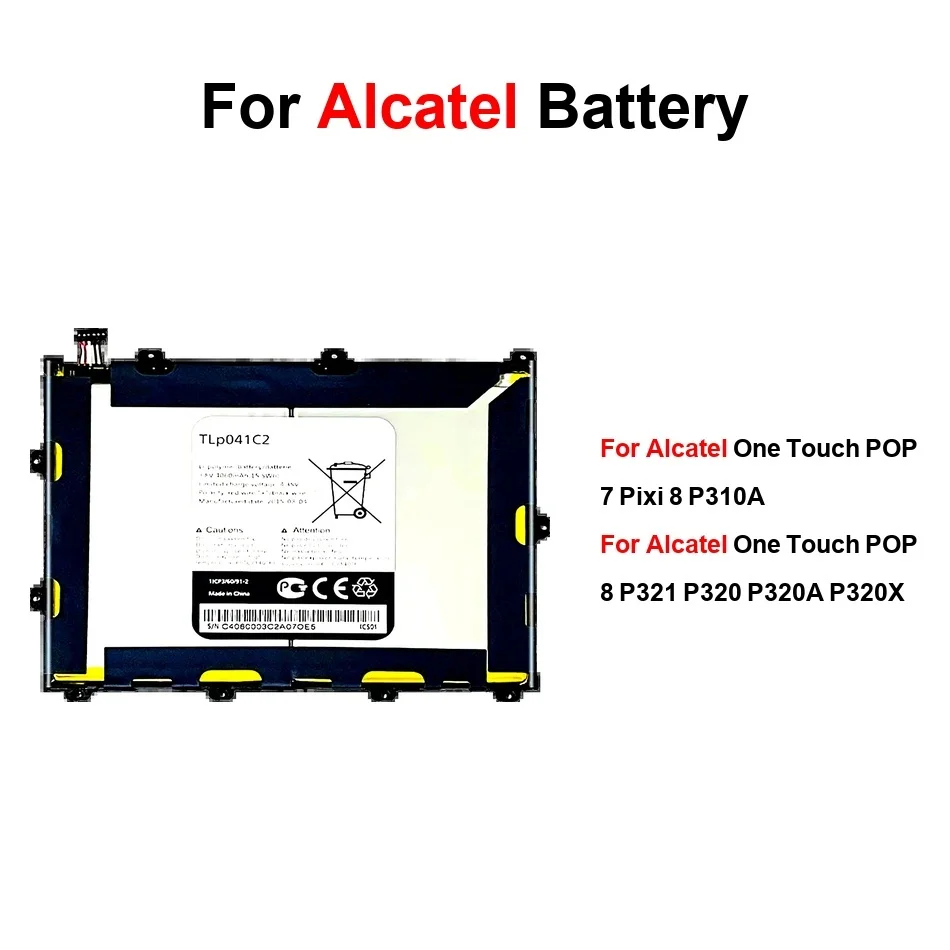 Tablet Battery Reliable Power Tlp041c2 / Tlp041cc Tlp032b2 Tlp032bd 3240-4060Mah For Alcatel One Touch Pop 7 8 P310a P320 P321
Tablet Battery Reliable Power Tlp041c2 / Tlp041cc Tlp032b2 Tlp032bd 3240-4060Mah For Alcatel One Touch Pop 7 8 P310a P320 P321