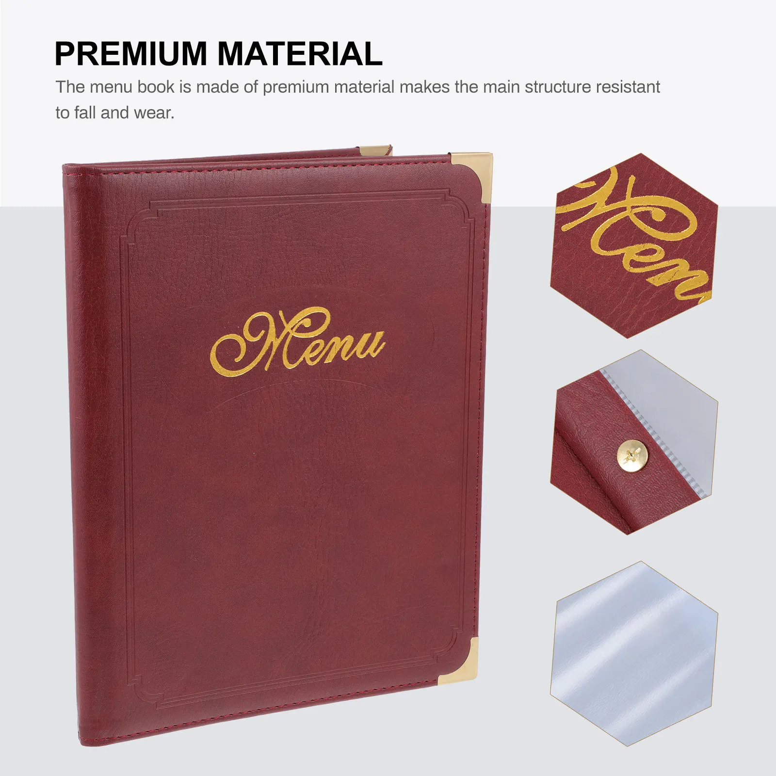 1pc Book Premium Durable Restaurant Menu Holder Slide-In Pages Round Corner Reusable Menu Folder For Bar Cafe Mall Use
1pc Book Premium Durable Restaurant Menu Holder Slide-In Pages Round Corner Reusable Menu Folder For Bar Cafe Mall Use