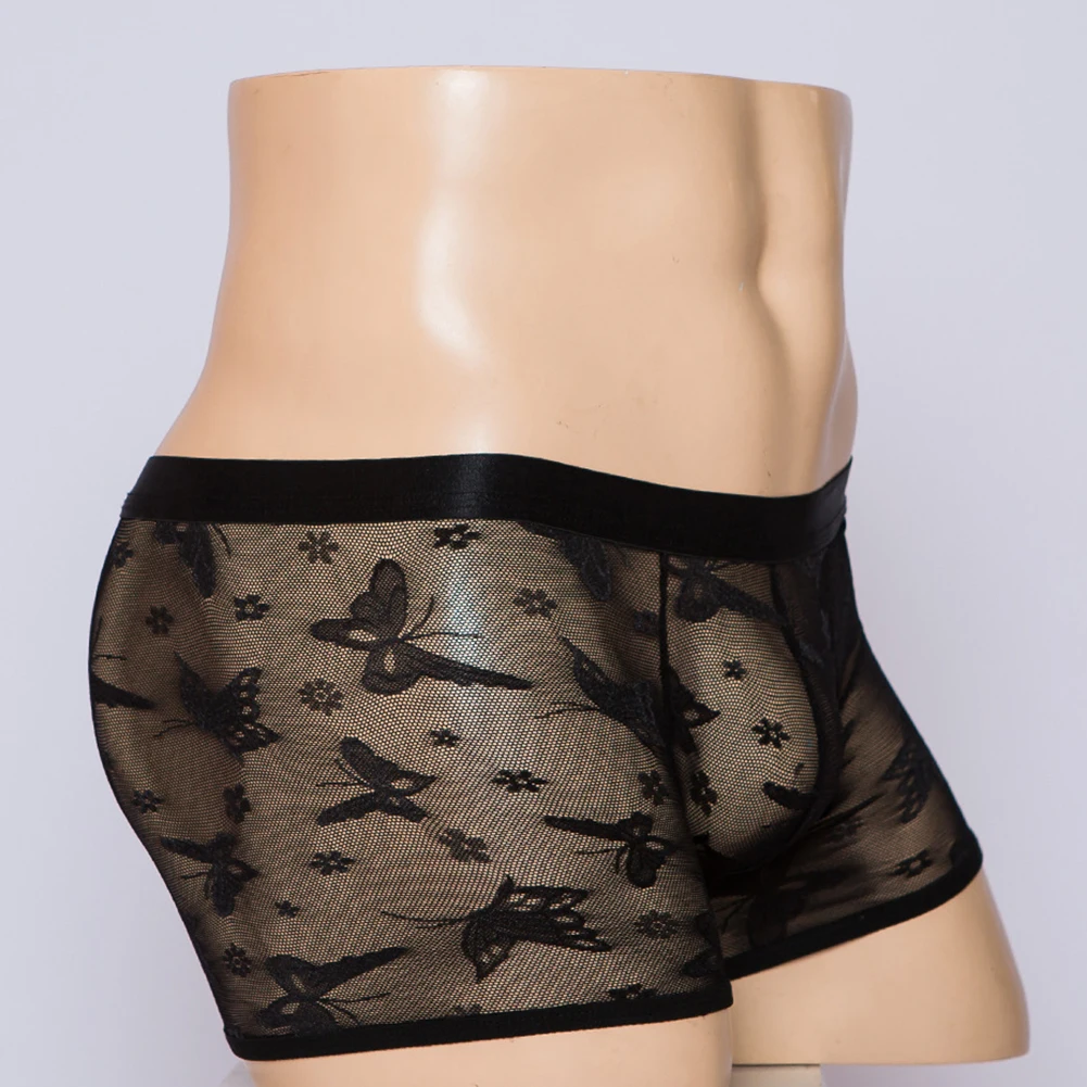 Men Ultra Thin Mesh Lace Perspective Briefs Breathable Shorts Sexy Lace Butterfly Embroidery Panties Erotic Lingerie
Men Ultra Thin Mesh Lace Perspective Briefs Breathable Shorts Sexy Lace Butterfly Embroidery Panties Erotic Lingerie