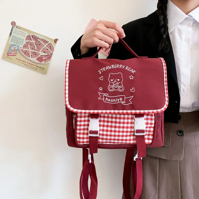 Japanese Cartoon Letter Bear Embroidery Backpacks for Women Jk Preppy Students Schoolbags Y2k Sweet Cute Teenager Crossbody Bags
Japanese Cartoon Letter Bear Embroidery Backpacks for Women Jk Preppy Students Schoolbags Y2k Sweet Cute Teenager Crossbody Bags