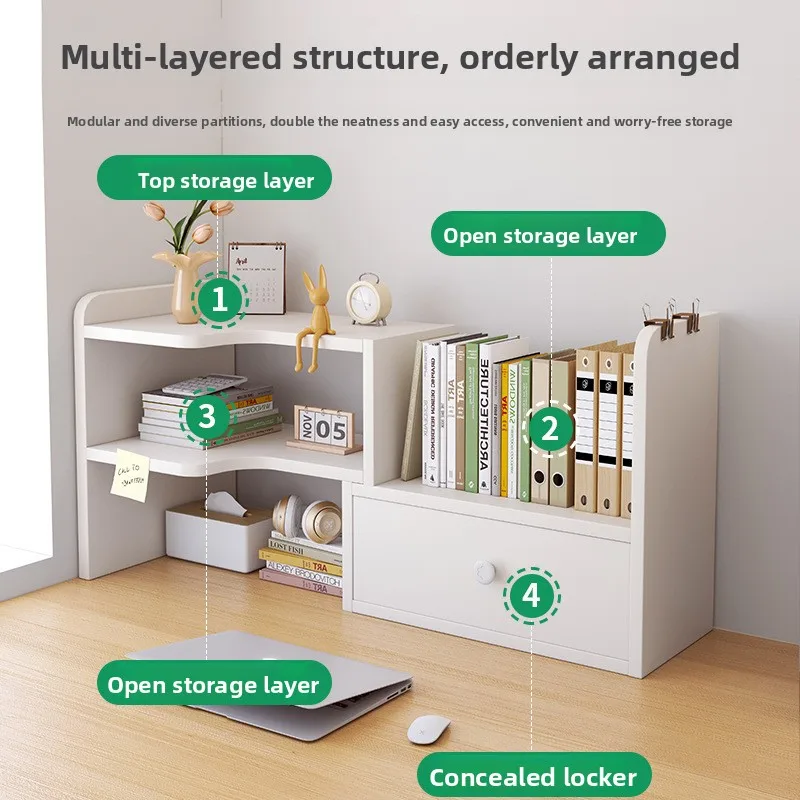 Multi-functional Desktop Bookshelf Desk Desktop Storage Shelf Dormitory Desk Multifunctional Layered Small Shelf
Multi-functional Desktop Bookshelf Desk Desktop Storage Shelf Dormitory Desk Multifunctional Layered Small Shelf