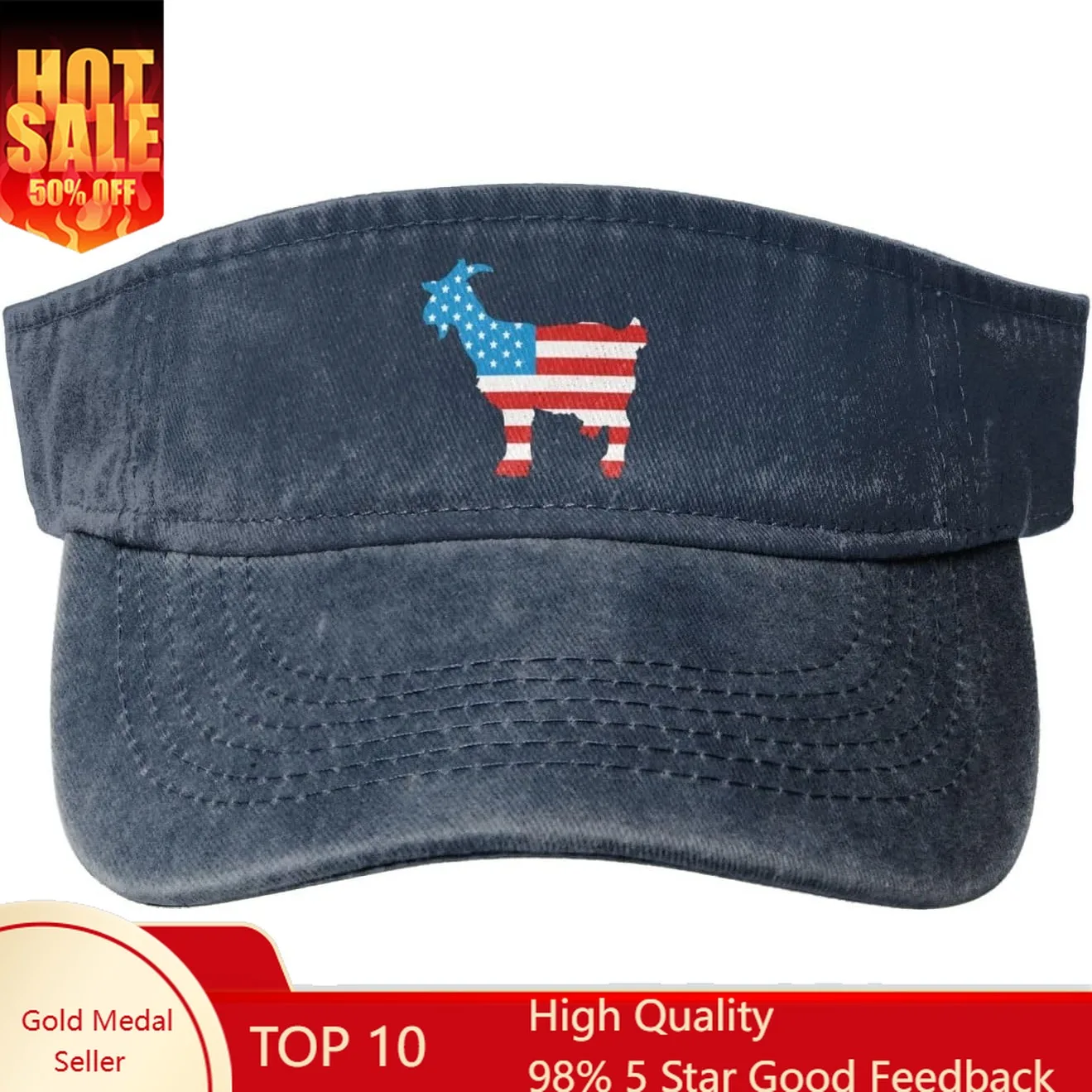 USA Goat Silhouette Sport Sun Visor Hats for Men & Women Empty Top Baseball Cap Sunscreen Visor Caps,Black
USA Goat Silhouette Sport Sun Visor Hats for Men & Women Empty Top Baseball Cap Sunscreen Visor Caps,Black
