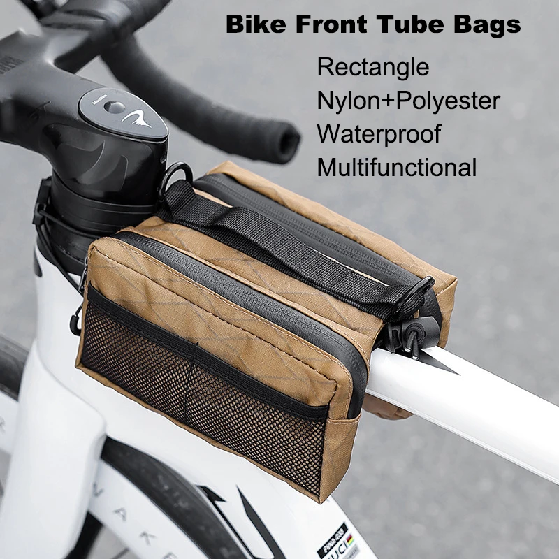 Bicycle Front Tube Bags Rectangle Waterproof Nylon Bike Frame Storage Bags Multifunctional Polyester MTB Cycling Shoulder Bags
Bicycle Front Tube Bags Rectangle Waterproof Nylon Bike Frame Storage Bags Multifunctional Polyester MTB Cycling Shoulder Bags
