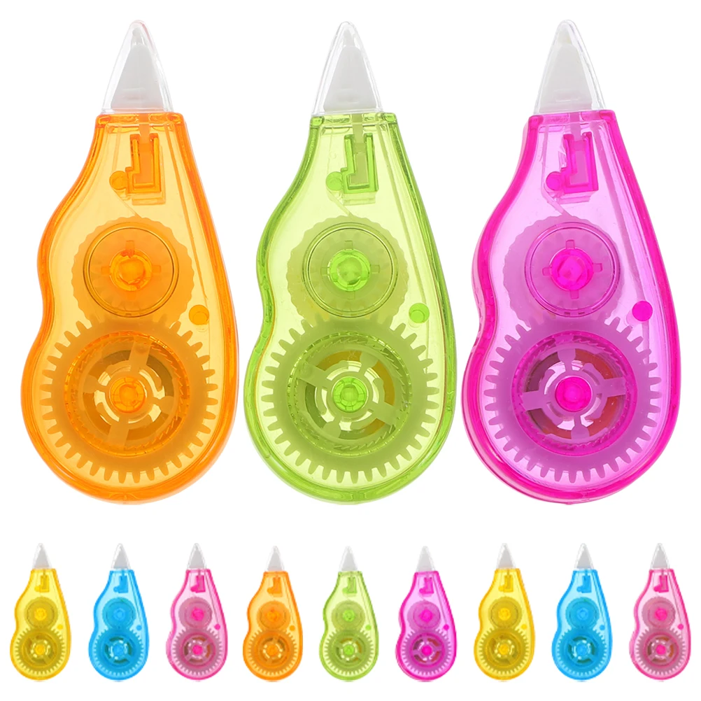 12pcs Colorful Correction Tape Roller Ergonomic Instant Applicator Mini Portable Transparent Dispenser Safe Student
12pcs Colorful Correction Tape Roller Ergonomic Instant Applicator Mini Portable Transparent Dispenser Safe Student