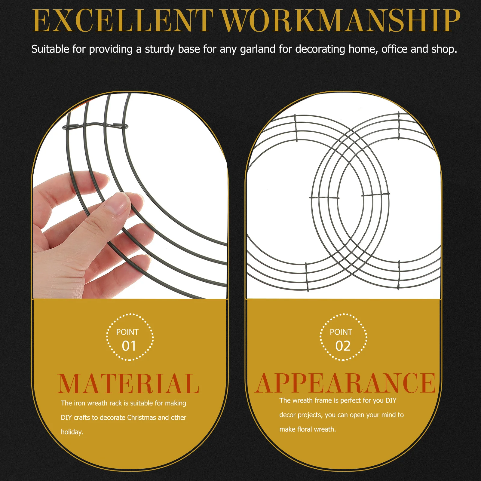 2pcs Metal Wreath Frame Round Wire Ring For Diy Floral Garland Craft Christmas Decor Home Office Shop Wreath Forms For Crafts
2pcs Metal Wreath Frame Round Wire Ring For Diy Floral Garland Craft Christmas Decor Home Office Shop Wreath Forms For Crafts