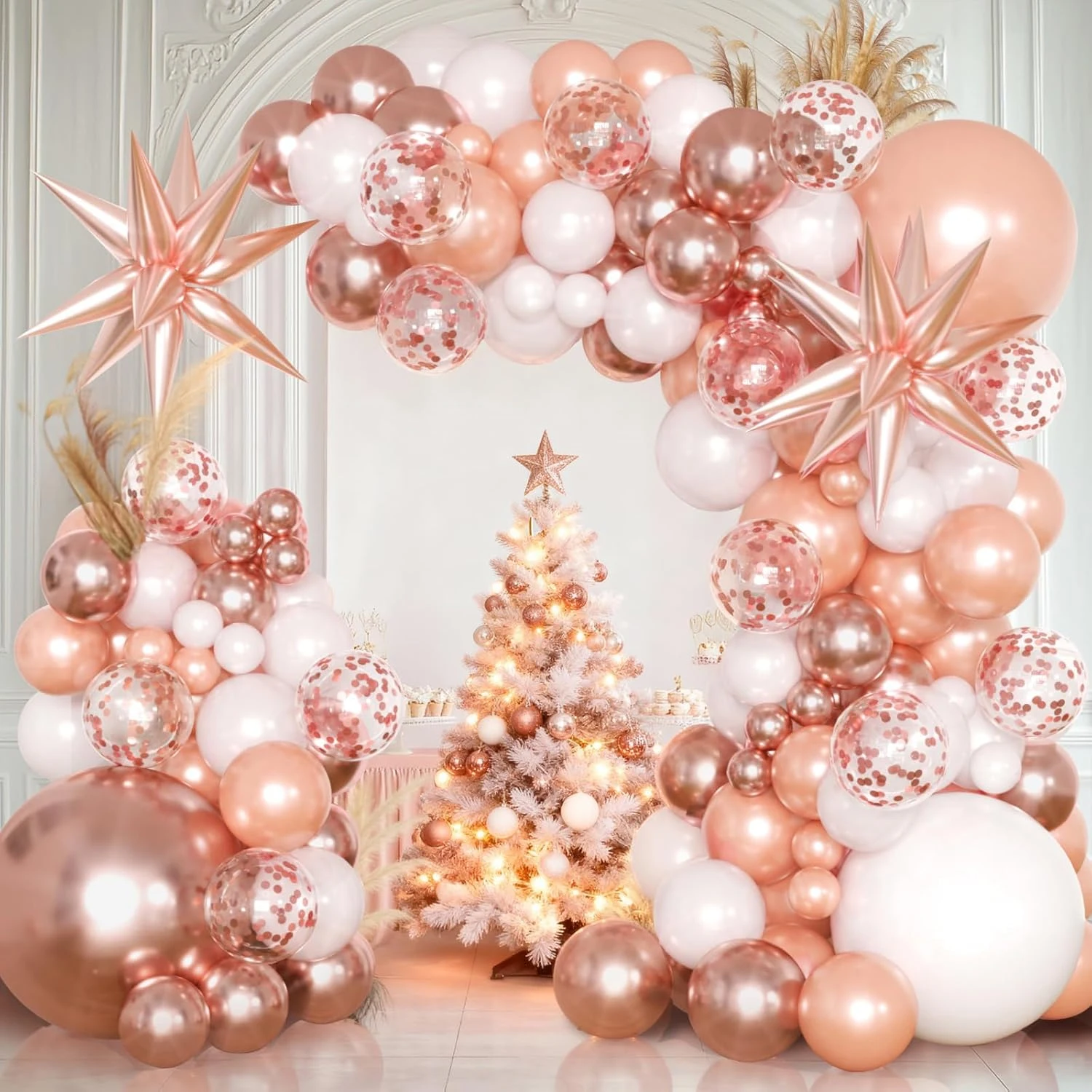140 Pcs-Gorgeous Arched Balloon Chains In Rose Gold, Suitable For Wedding Backgrounds ,Party Decorations And Birthday Gifts
140 Pcs-Gorgeous Arched Balloon Chains In Rose Gold, Suitable For Wedding Backgrounds ,Party Decorations And Birthday Gifts