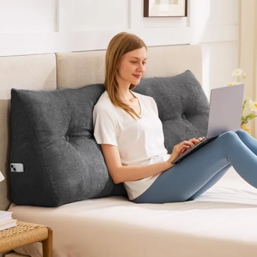 Headboard Pillow, Triangle Pillows for Headboard, Head Board Backrest Wedge Pillow for Reading Sitting Wor, Daybed Pillows with
Headboard Pillow, Triangle Pillows for Headboard, Head Board Backrest Wedge Pillow for Reading Sitting Wor, Daybed Pillows with