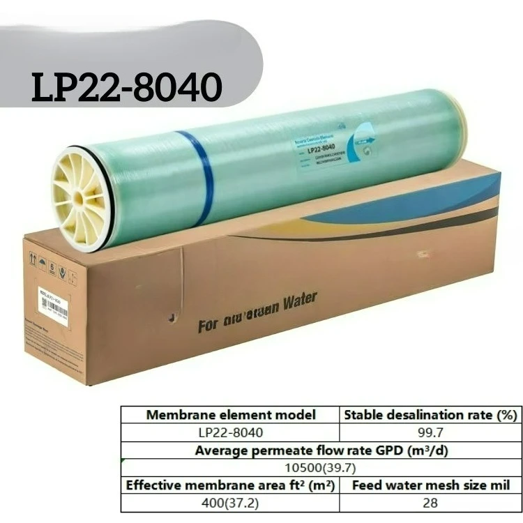 NSF-Certified RO Membrane LP22- 8040 VONTRON with 10500 GPD Water Filtration for Industrial & Water Treatment Applications
NSF-Certified RO Membrane LP22- 8040 VONTRON with 10500 GPD Water Filtration for Industrial & Water Treatment Applications