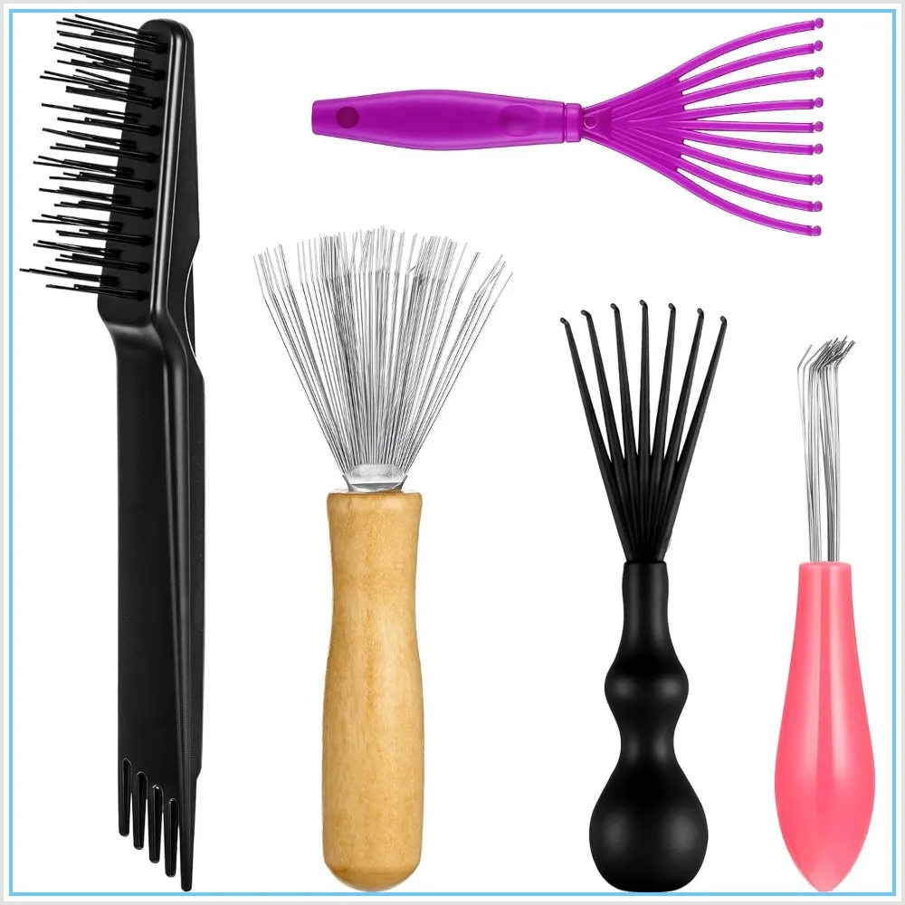 5-Piece Comb and Brush Cleaner Tool Set - Hair Brush Rake, Comb Cleaning Brush, Maintenance Comb for Home and Salon, Remove Hair Dust
5-Piece Comb and Brush Cleaner Tool Set - Hair Brush Rake, Comb Cleaning Brush, Maintenance Comb for Home and Salon, Remove Hair Dust