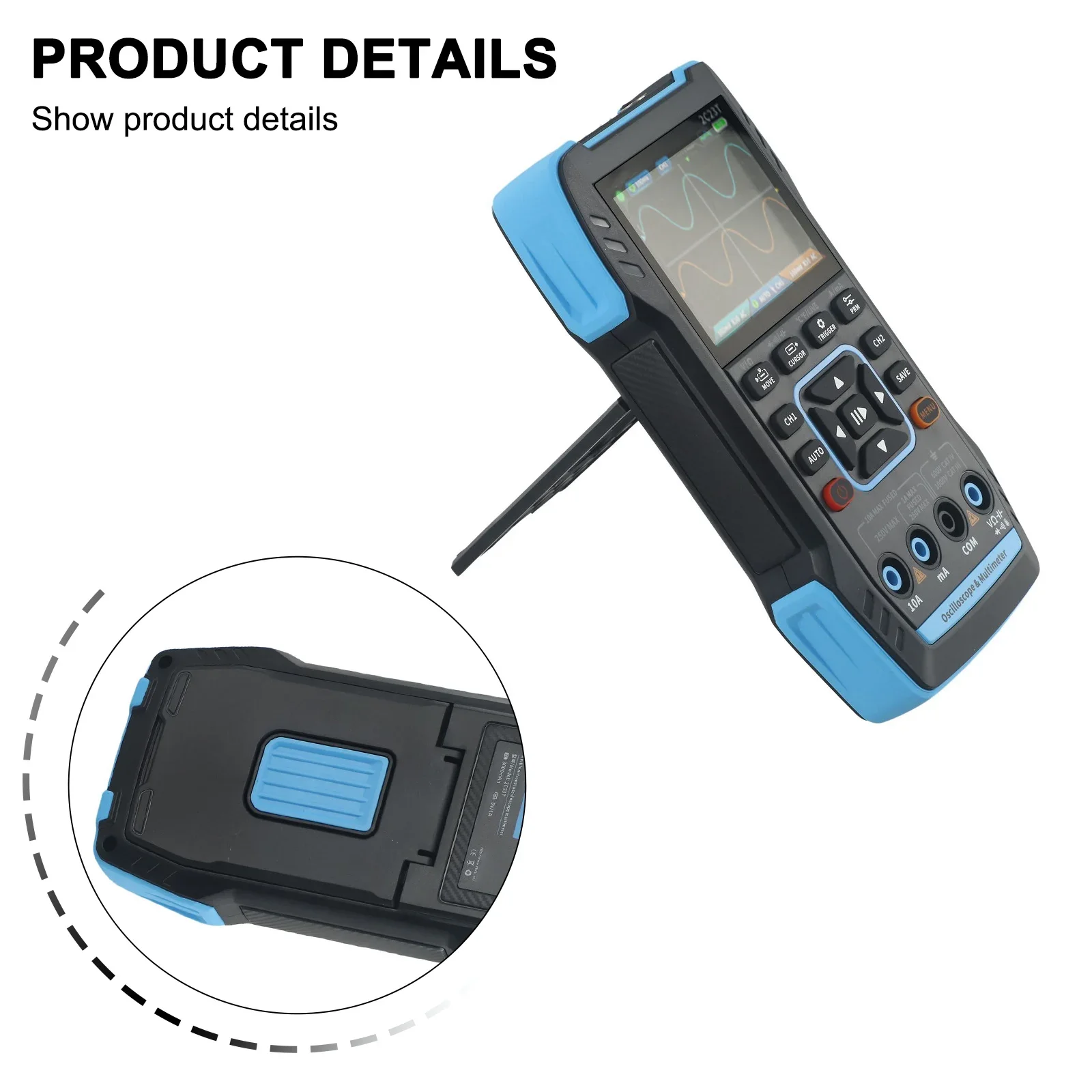 2C23T Handheld Digital Dual Channel Oscilloscope Multimeter 3in1 Signal Generator Signal Detection Household Supplies
2C23T Handheld Digital Dual Channel Oscilloscope Multimeter 3in1 Signal Generator Signal Detection Household Supplies