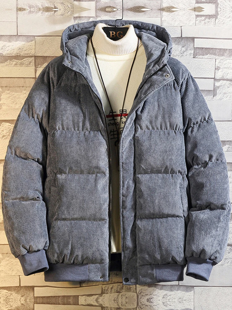 Мужская утепленная зимняя куртка из вельвета на флисовой подкладке с капюшоном, на хлопковом наполнителе, повседневная, теплая, молодежная, на молнии
Мужская утепленная зимняя куртка из вельвета на флисовой подкладке с капюшоном, на хлопковом наполнителе, повседневная, теплая, молодежная, на молнии