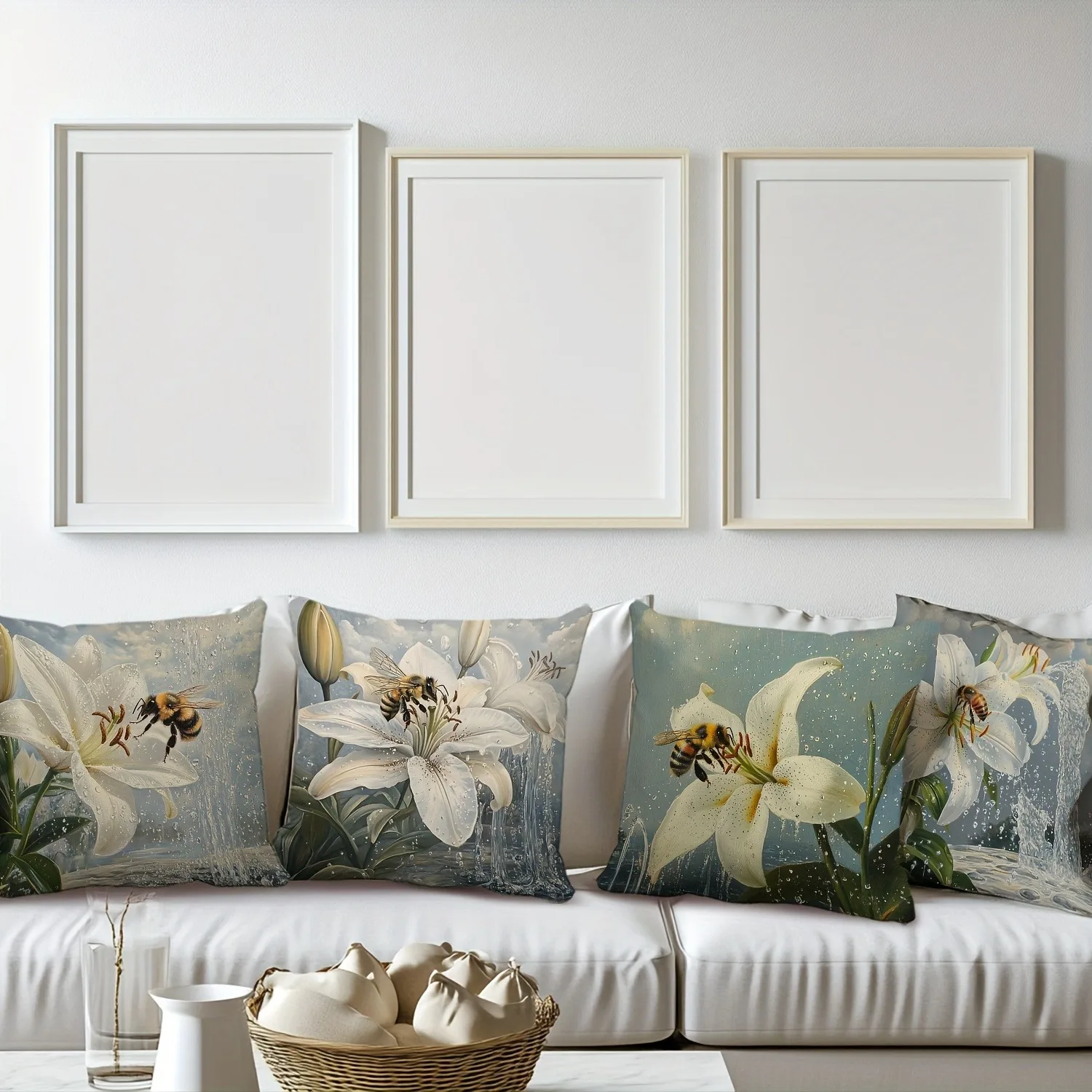 Наволочка «Свежая белая лилия и пчела» — мягкая синяя подушка с ботаническим узором для минималистичного домашнего декора
Наволочка «Свежая белая лилия и пчела» — мягкая синяя подушка с ботаническим узором для минималистичного домашнего декора