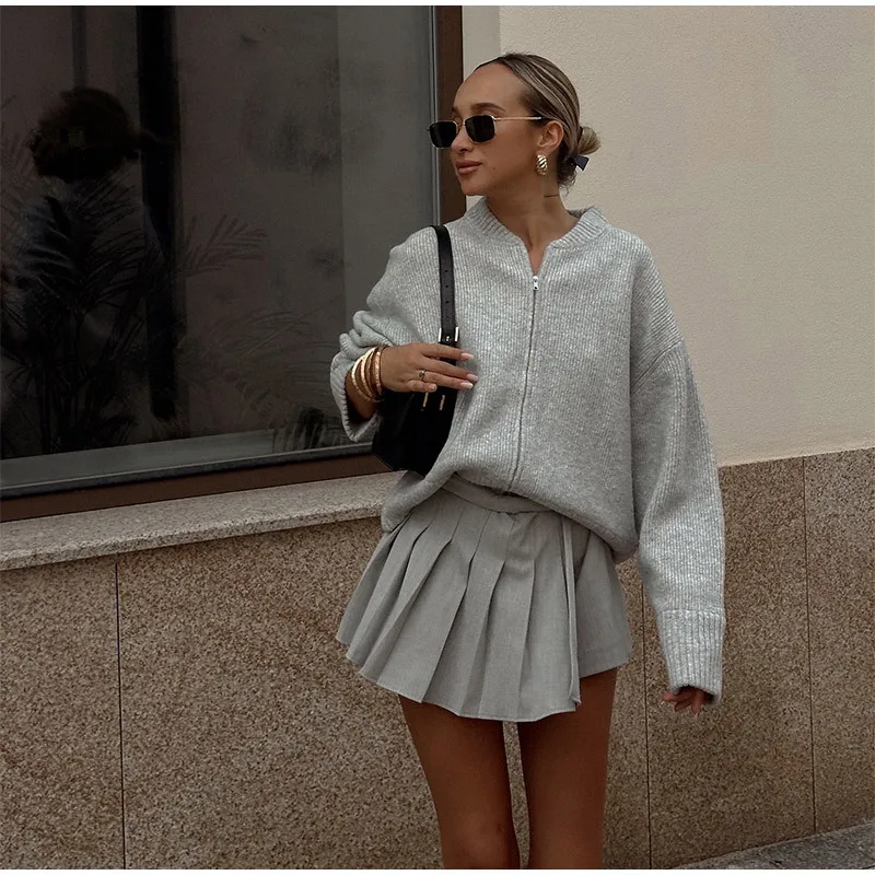 Elegant Casual Zipper Knitted Jacket for Women Fashion Commuter Style Hot Sale on
Elegant Casual Zipper Knitted Jacket for Women Fashion Commuter Style Hot Sale on