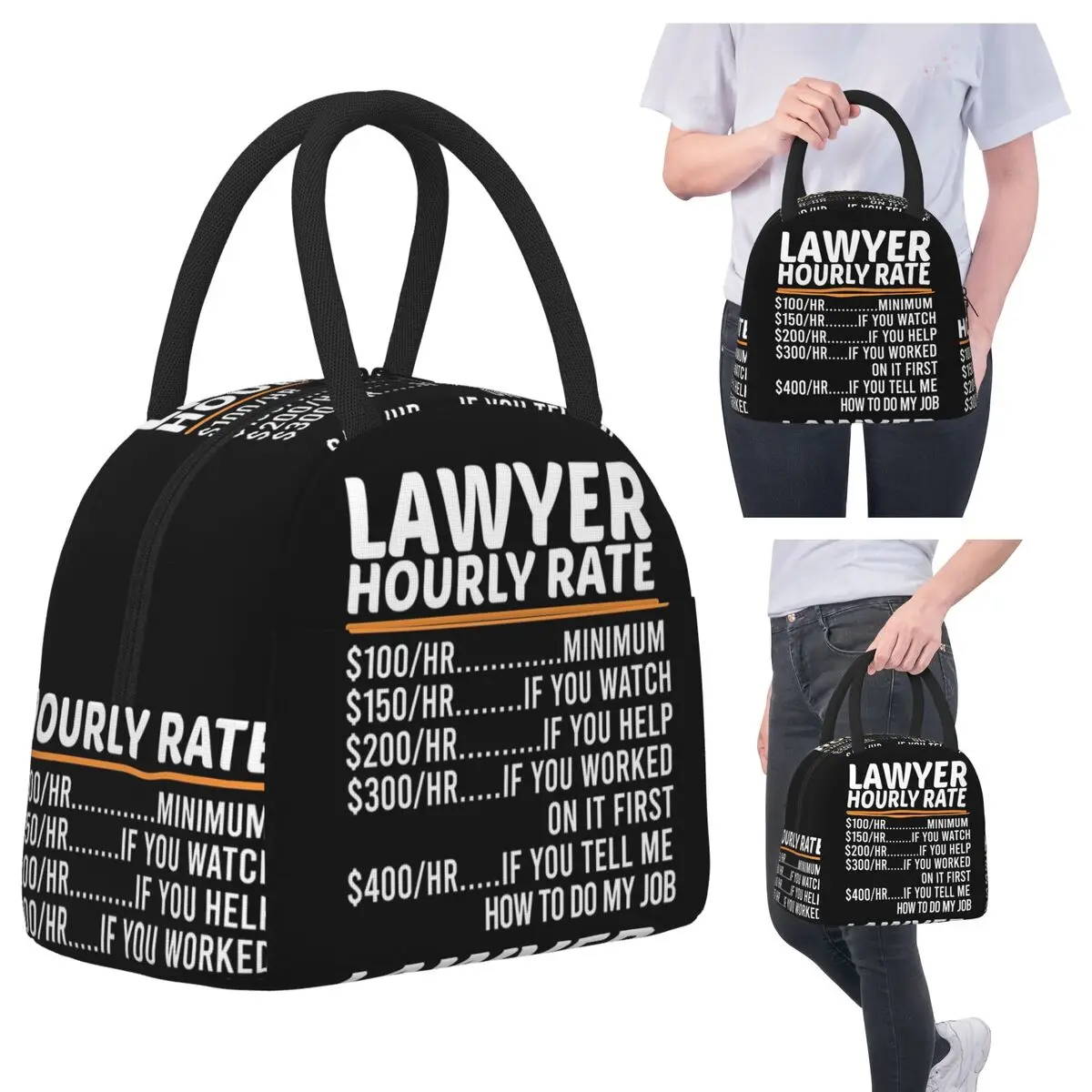 Funny Lawyer Hourly Rate Insulated Lunch Bag for Kids School Cooler Thermal Food Box Tote Portable Lunch Boxes Container
Funny Lawyer Hourly Rate Insulated Lunch Bag for Kids School Cooler Thermal Food Box Tote Portable Lunch Boxes Container