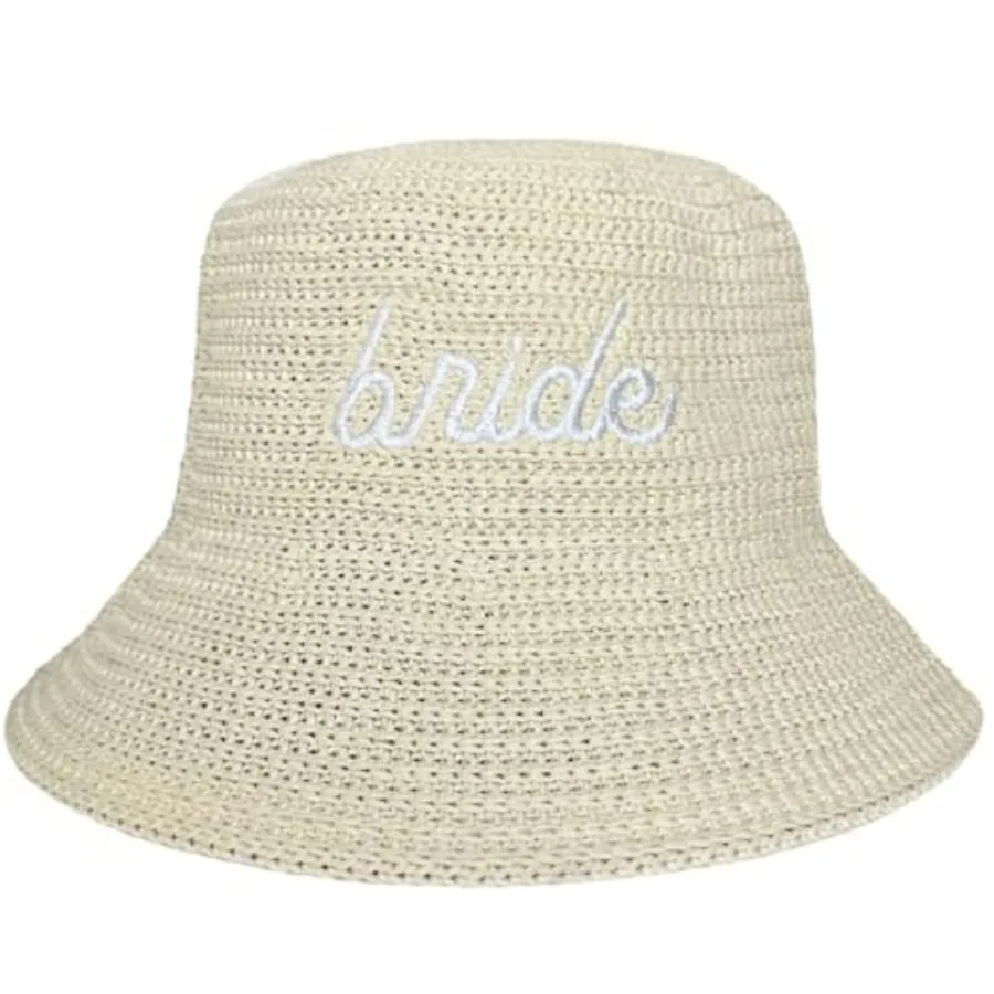 Bride Straw Bucket Hat Brown Beach Hat Bachelorette Accessory Bridal Headwear Bach Party Decorations Wedding Cap
Bride Straw Bucket Hat Brown Beach Hat Bachelorette Accessory Bridal Headwear Bach Party Decorations Wedding Cap
